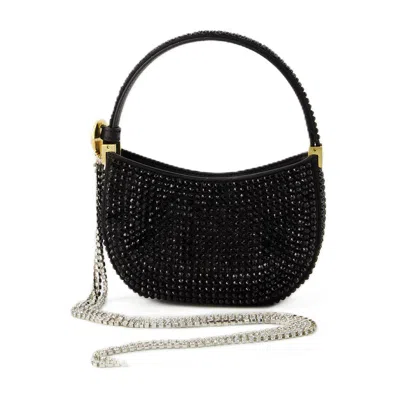 Magda Butrym Micro Vesna Crystal Hobo Bag In Black