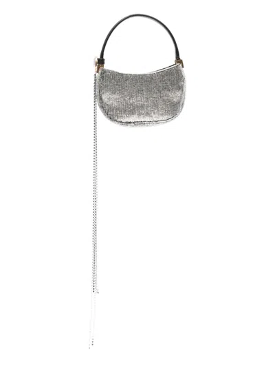 Magda Butrym Micro Vesna Embellished Clutch Bag In Silver