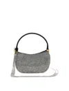 Magda Butrym Vesna Micro Embellished Satin Clutch In Silver