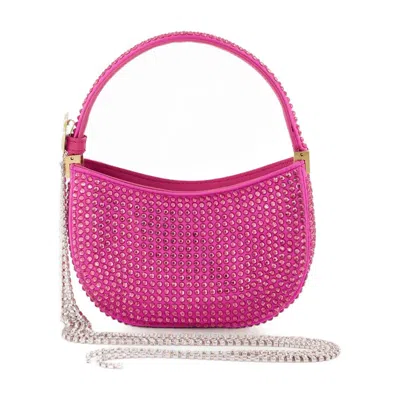 Magda Butrym Micro Vesna Hobo Bag  Pink Strass In Orange