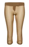 Magda Butrym Mid-rise Capri Pants In Brown