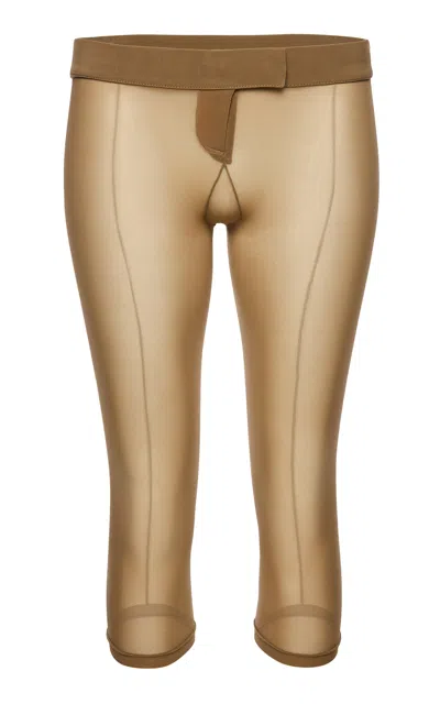 Magda Butrym Mid-rise Capri Pants In Brown