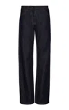 Magda Butrym Mid-rise Denim Straight-leg Jeans In Navy