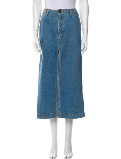 Pre-owned Magda Butrym Midi Length Skirt In Blue