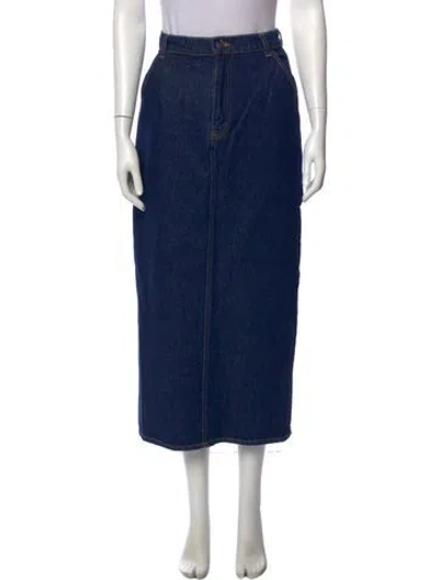 Pre-owned Magda Butrym Midi Length Skirt In Blue