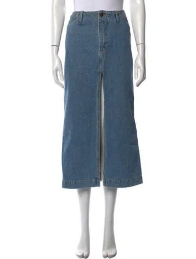 Pre-owned Magda Butrym Midi Length Skirt In Blue