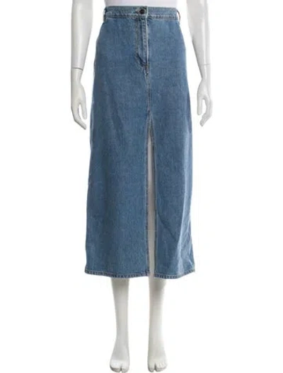 Pre-owned Magda Butrym Midi Length Skirt In Blue