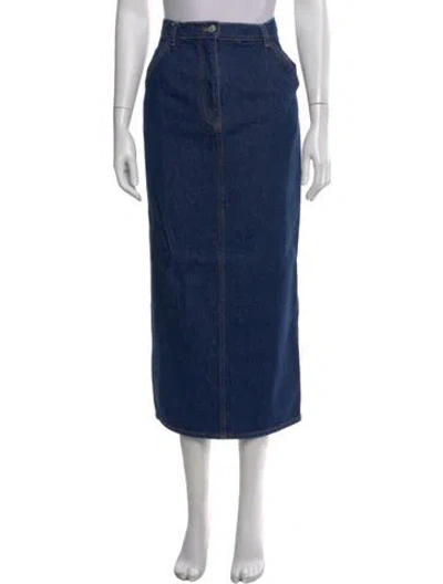 Pre-owned Magda Butrym Midi Length Skirt In Blue