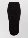 Magda Butrym Midi Skirt With Draped And Ruched Design In Black