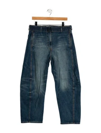 Pre-owned Magda Butrym Mid-rise Straight Leg Jeans In Blue