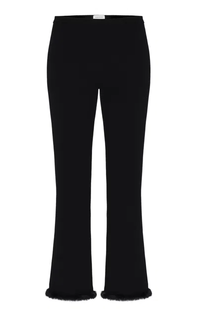 Magda Butrym Mid-rise Stretch-wool Flared Pants In Black