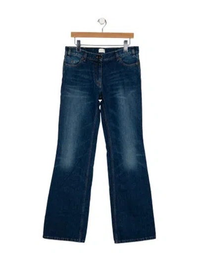 Pre-owned Magda Butrym Mid-rise Wide Leg Jeans In Blue