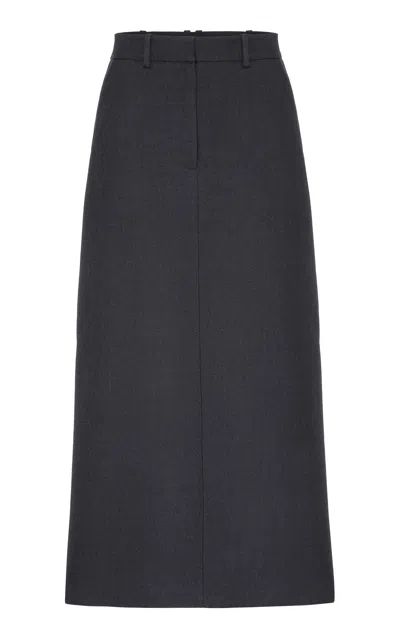 Magda Butrym Mid-rise Wool Midi Skirt In Multi