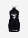 Magda Butrym Mini Choker Sequin Dress In Black