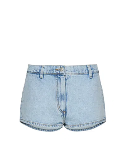 Magda Butrym Mini Denim Shorts Light Blue
