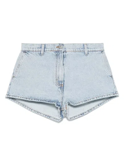 Magda Butrym Mini Denim Shorts Light Blue
