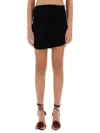 Magda Butrym Mini Draped Skirt In Black