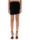Magda Butrym Mini Draped Skirt In Black