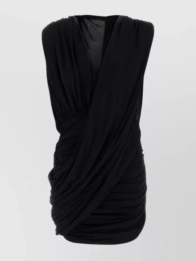 MAGDA BUTRYM MINI DRESS DRAPED DESIGN RUCHED DETAILING SLEEVELESS