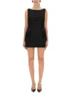 Magda Butrym Floral Embellished Scoop Neckline Sleeveless Dress In Black