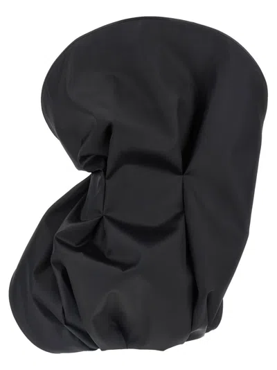 Magda Butrym Mini Dress With Sculptural Off-the-shoulder Design In Black