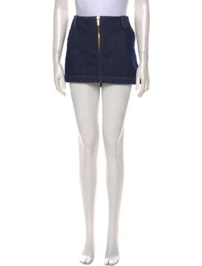 Pre-owned Magda Butrym Mini Skirt In Blue