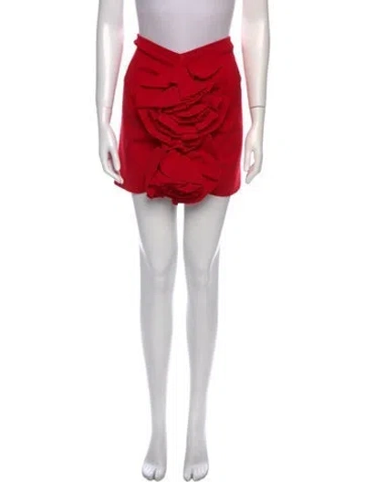 Pre-owned Magda Butrym Mini Skirt In Red