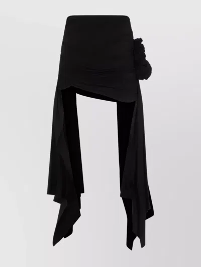 Magda Butrym Floral-applique Mini Skirt In Black