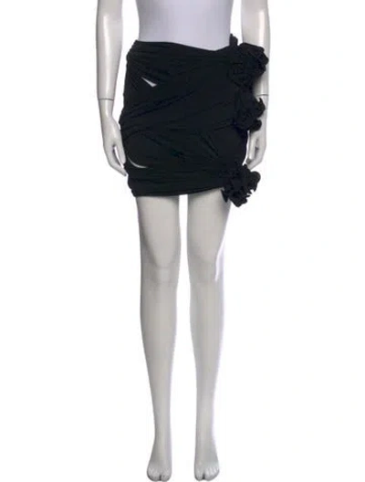 Pre-owned Magda Butrym Mini Skirt W/ Tags In Black