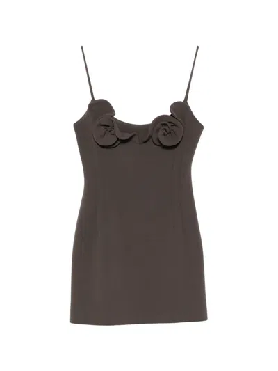 Magda Butrym Mini Underwear Dress In Brown