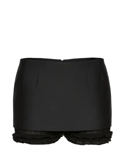 Magda Butrym Miniskirt With Shorts In Black