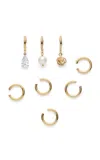 Magda Butrym Mixed Earrings Set In Gold