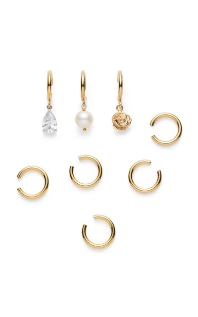 Magda Butrym Mixed Earrings Set In Gold