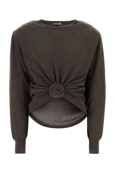 Magda Butrym Mud Wool Sweater In Brown
