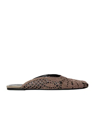 Magda Butrym Mule Slippers In Taupe
