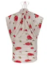 Magda Butrym White Cream Printed Dress In Multicolor