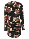 Magda Butrym '24' Draped Floral Mini Dress In Multicolor