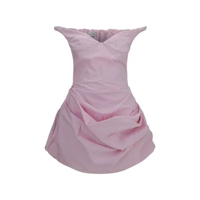 Magda Butrym Multicolor Cotton Casual Dress In Pink