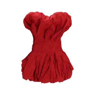 Magda Butrym Multicolor Cotton Cocktail Dress In Red
