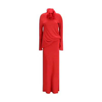 Magda Butrym Multicolor Viscose Casual Dress In Red