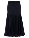 Magda Butrym Knitwear 16 Skirt Elastic Waistband In Blue