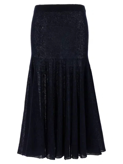 MAGDA BUTRYM NAVY BLUE KNITTED SKIRT