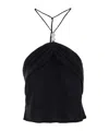 Magda Butrym Halterneck Crop Top In Black