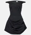 Magda Butrym Off-shoulder Cotton Minidress In Black