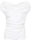 Magda Butrym Silk Button Up Top In White
