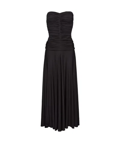 Magda Butrym Off Shoulder Dress In Grey