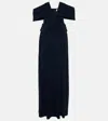 Magda Butrym Off-shoulder Midi Dress In Blue