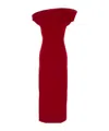 Magda Butrym Red Stretch Wool Dress In Red