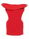 Magda Butrym Off-shoulder Mini Dress In Red