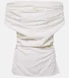 Magda Butrym Silk Button Up Top In White